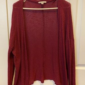 Maroon Cardigan with Buttons